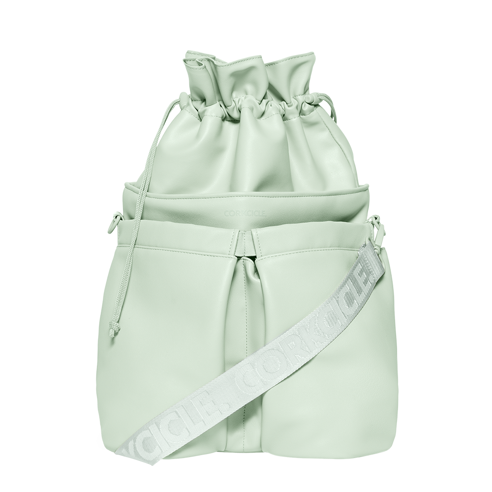Beverage Bucket Bag - Sage Mist - Vegan Leather